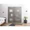 Sartodoors Solid French Double Doors 64 x 80in, Nebraska Grey W/ Frosted Glass, Closet Bedroom Sturdy Doors SETE6933DD-NEB-64 - alternate 4